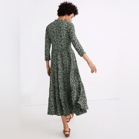 Madewell Button-Front Tiered Midi Dress - Picture 2 of 6